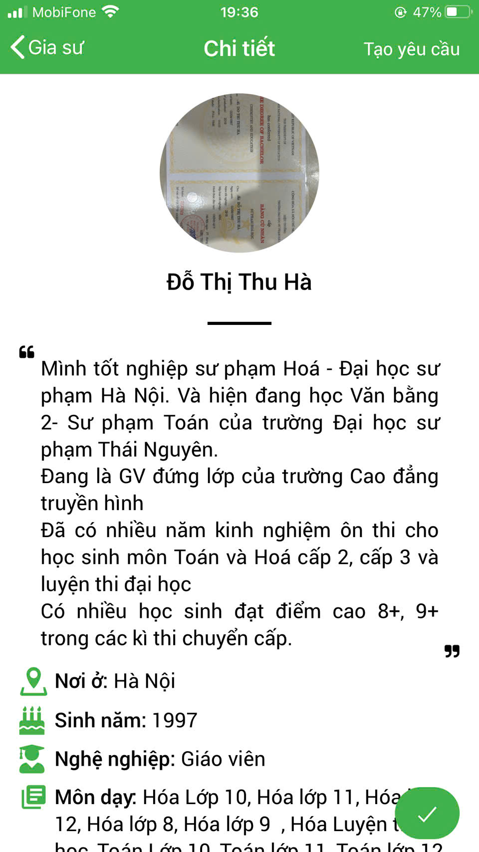 dạy kèm tại hà nội